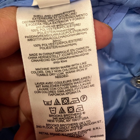 Brooks Brothers Light Blue Quilted Vest - Picture 5 of 5